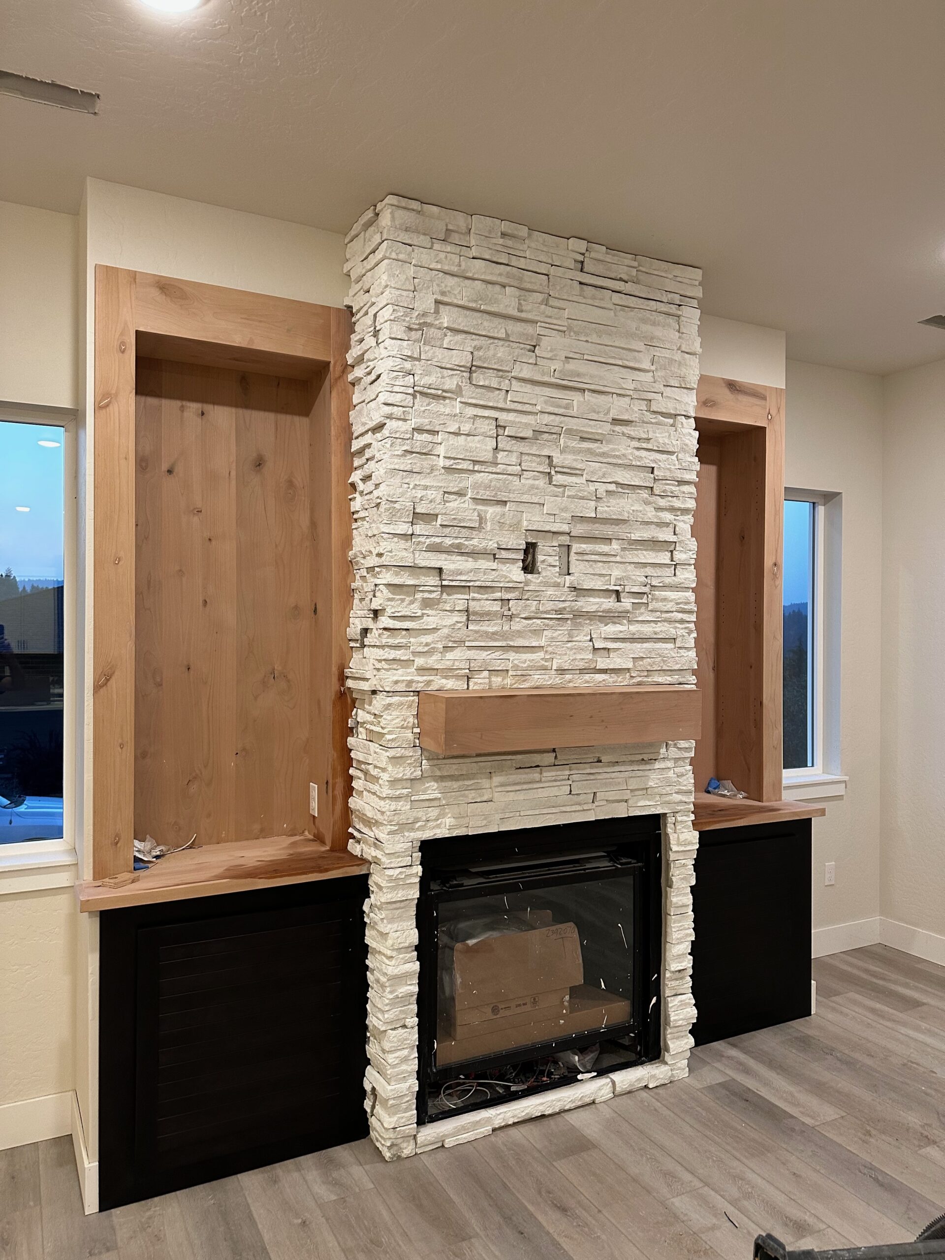 Stone veneer installation